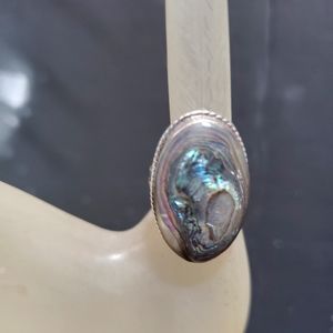 Sterling silver abalone ring